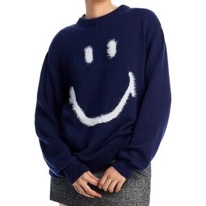 $385 NWT JOSHUA SANDERS Crewneck Smiley Logo Knit Crew Small
